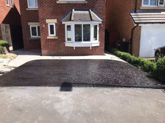 Pattern Imprint Concrete Driveway in Droylsden