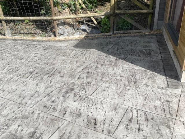 New Pattern Imprinted Concrete Patio in Wilmslow