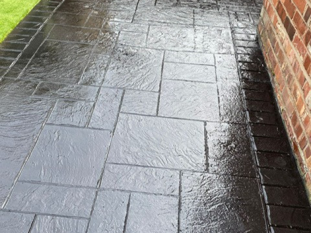 New Pattern Imprinted Concrete Patio in Stretford