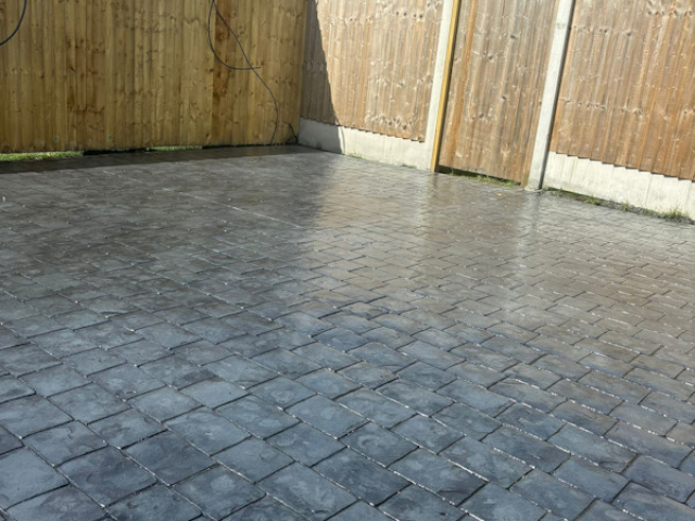 New Pattern Imprinted Concrete Driveway in Altrincham