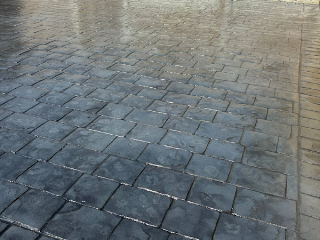 New Pattern Imprinted Concrete Driveway in Altrincham