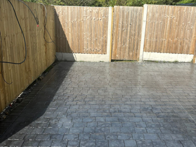 New Pattern Imprinted Concrete Driveway in Altrincham