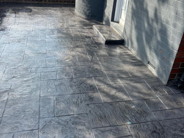 New Pattern Imprinted Concrete Driveway in Reddish, Stockport