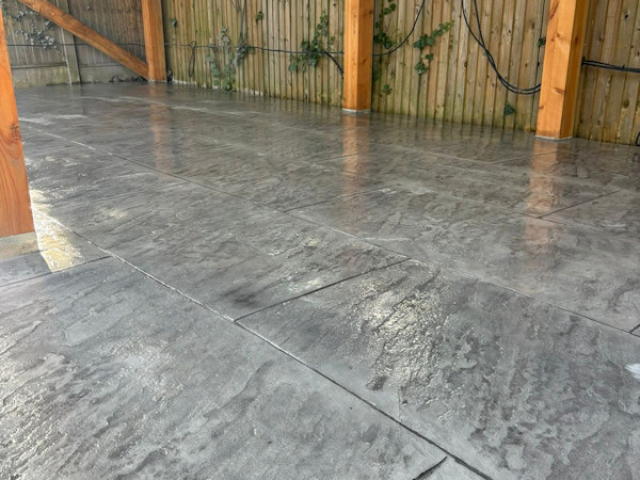 Pattern Imprinted Concrete Patio