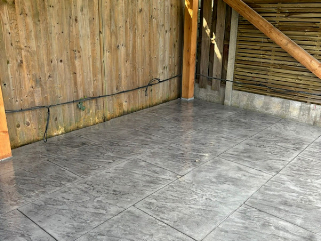 Pattern Imprinted Concrete Patio