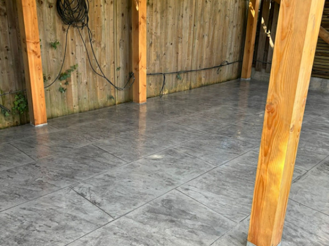 Pattern Imprinted Concrete Patio