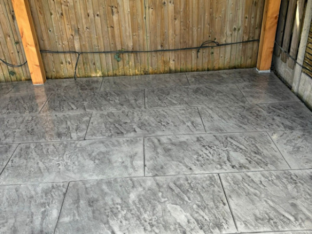 Pattern Imprinted Concrete Patio