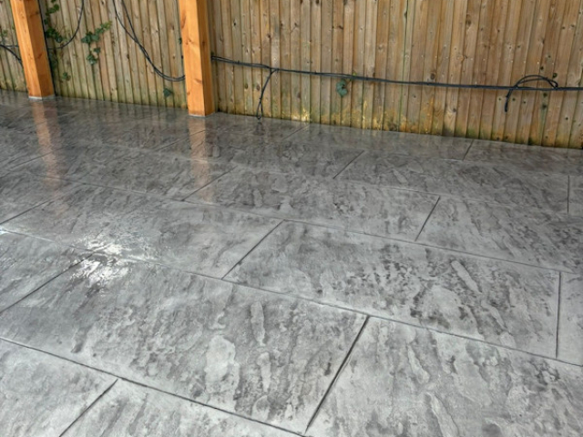 Pattern Imprinted Concrete Patio