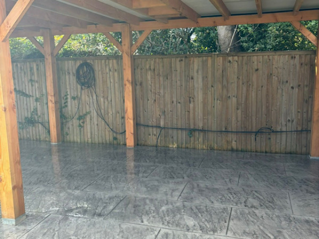 Pattern Imprinted Concrete Patio