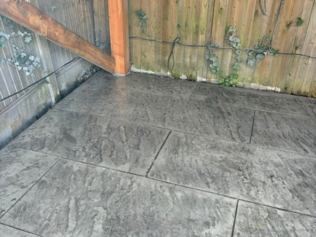 Pattern Imprinted Concrete Patio