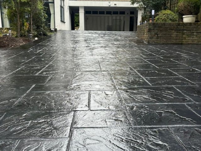 New Pattern Imprinted Concrete Driveway in Hale