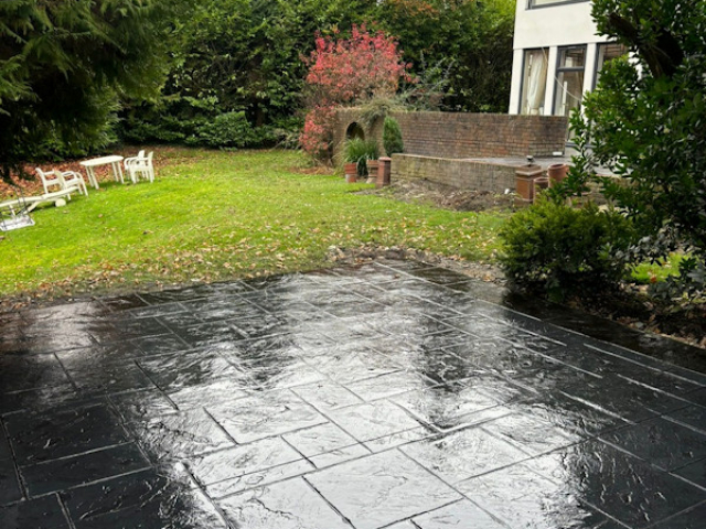 New Pattern Imprinted Concrete Driveway in Hale