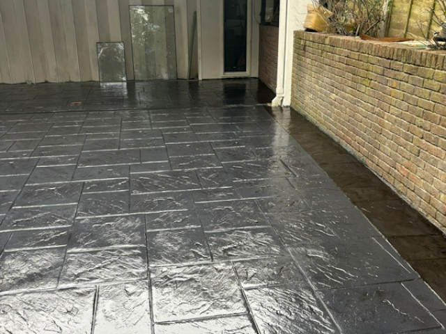 New Pattern Imprinted Concrete Driveway in Hale