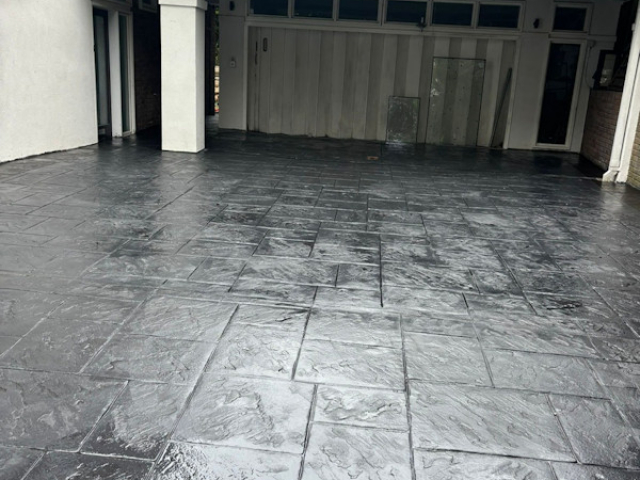 New Pattern Imprinted Concrete Driveway in Hale