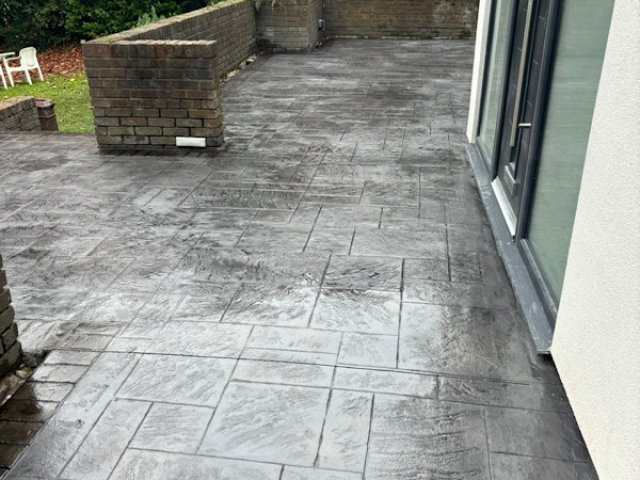 New Pattern Imprinted Concrete Patio in Hale