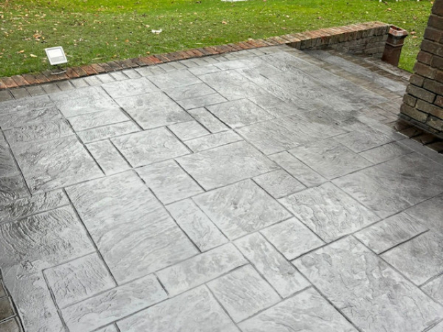 New Pattern Imprinted Concrete Patio in Hale