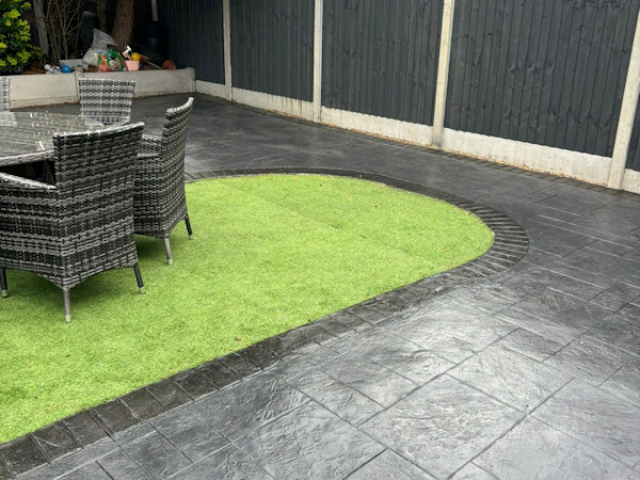 Pattern Imprinted Concrete Patio Wythenshawe