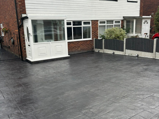 Pattern Imprinted Concrete Driveway Wythenshawe