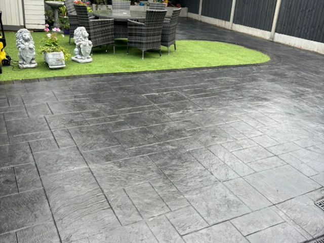 Pattern Imprinted Concrete Patio Wythenshawe