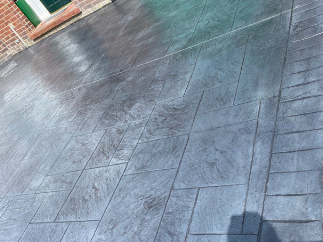 Pattern Imprinted Concrete Driveway in Cheadle Stockport